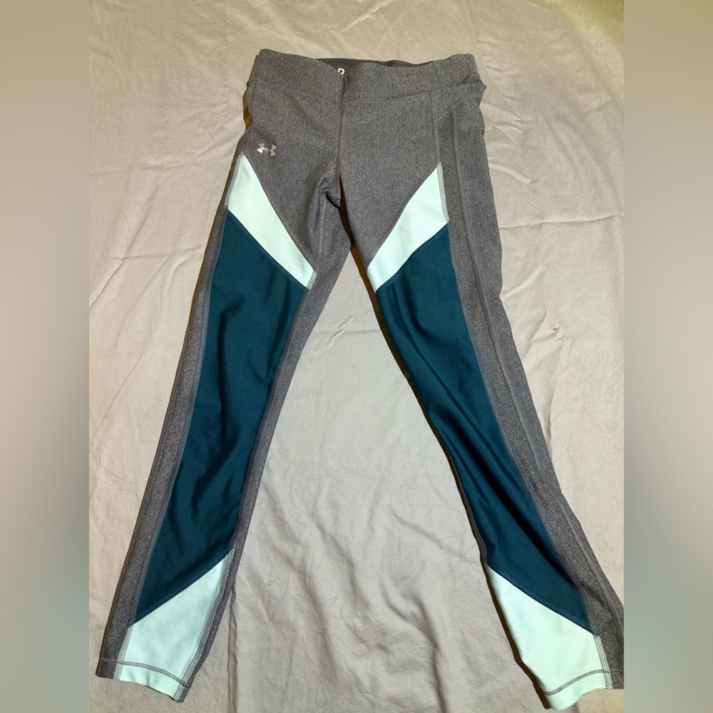 Under Armour Gray and Teal Leggings